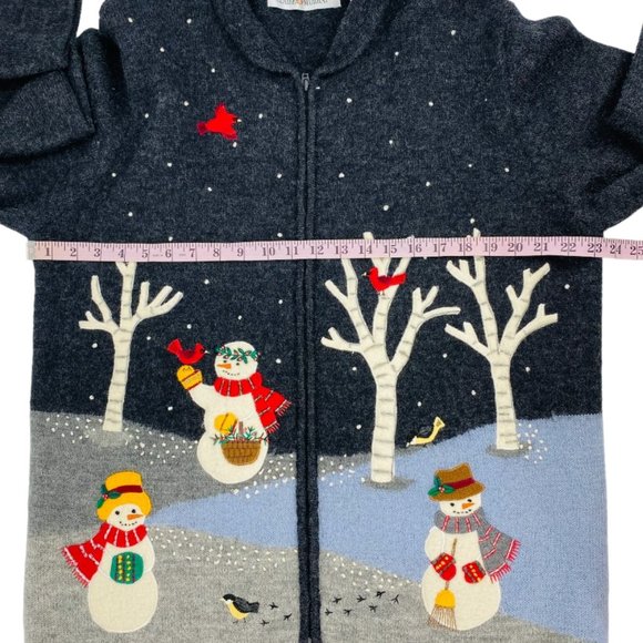 Claire Murray Vintage 100% Wool Christmas Cardigan - Picture 8 of 10